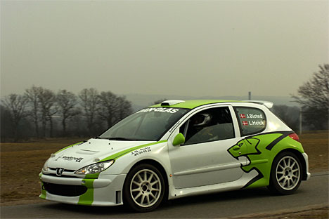 Det er denne Peugeot 206 Super 1600, Jesper Bisted skal køre i årets løbsserie
